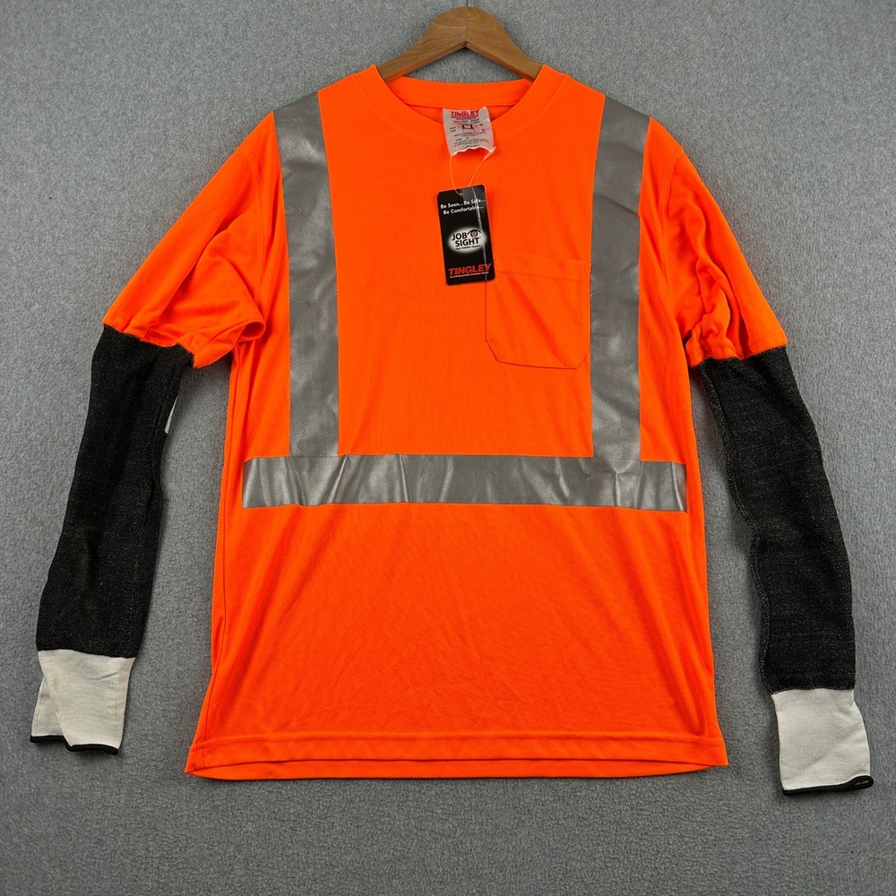 Tingley Shirt Mens Medium Orange Job Sight Reflective Apollo Mechanical